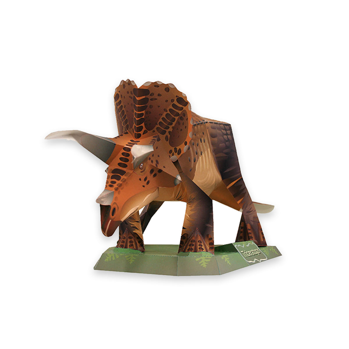 Paper Craft Triceratops Dino Kit
