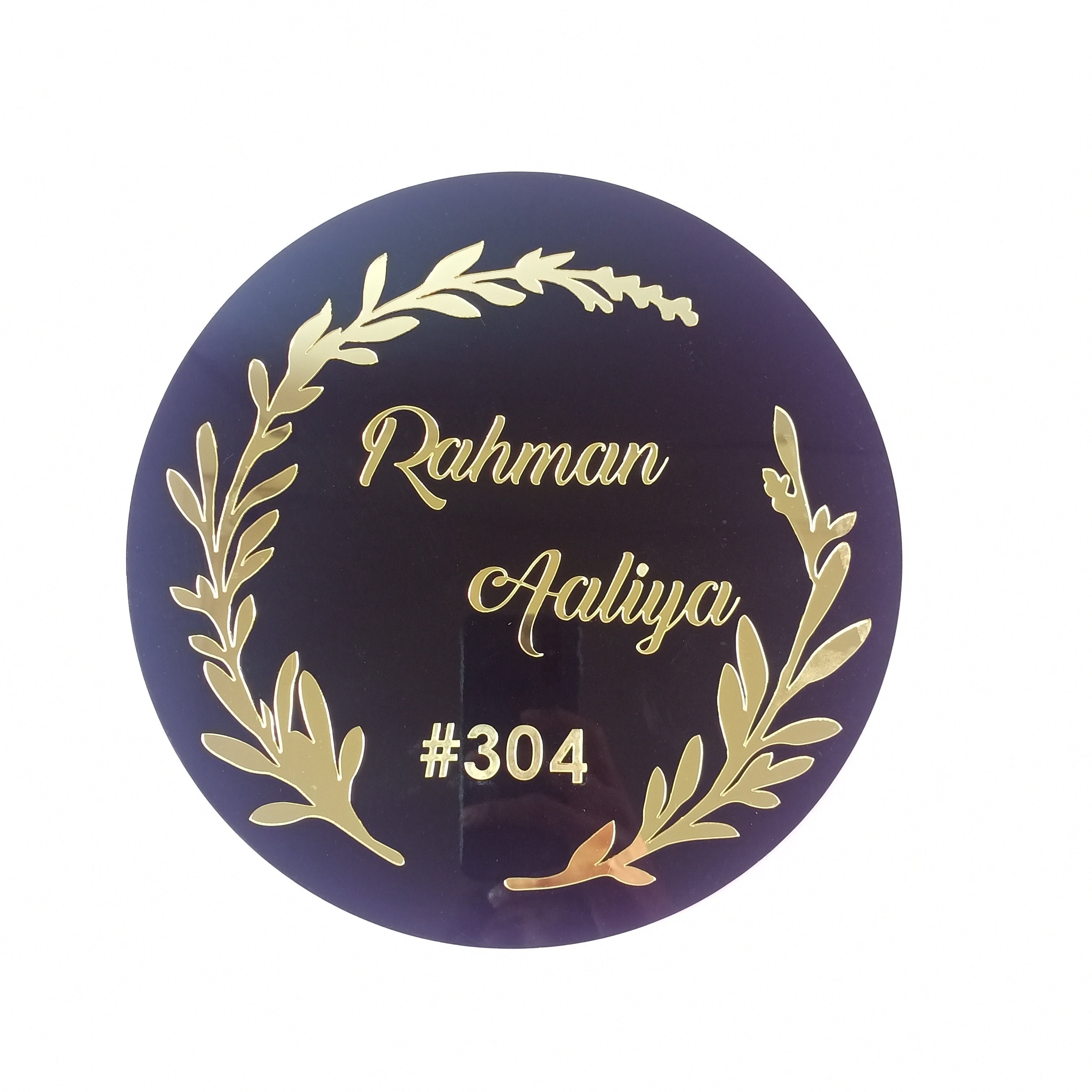 Oval Acrylic Name plate