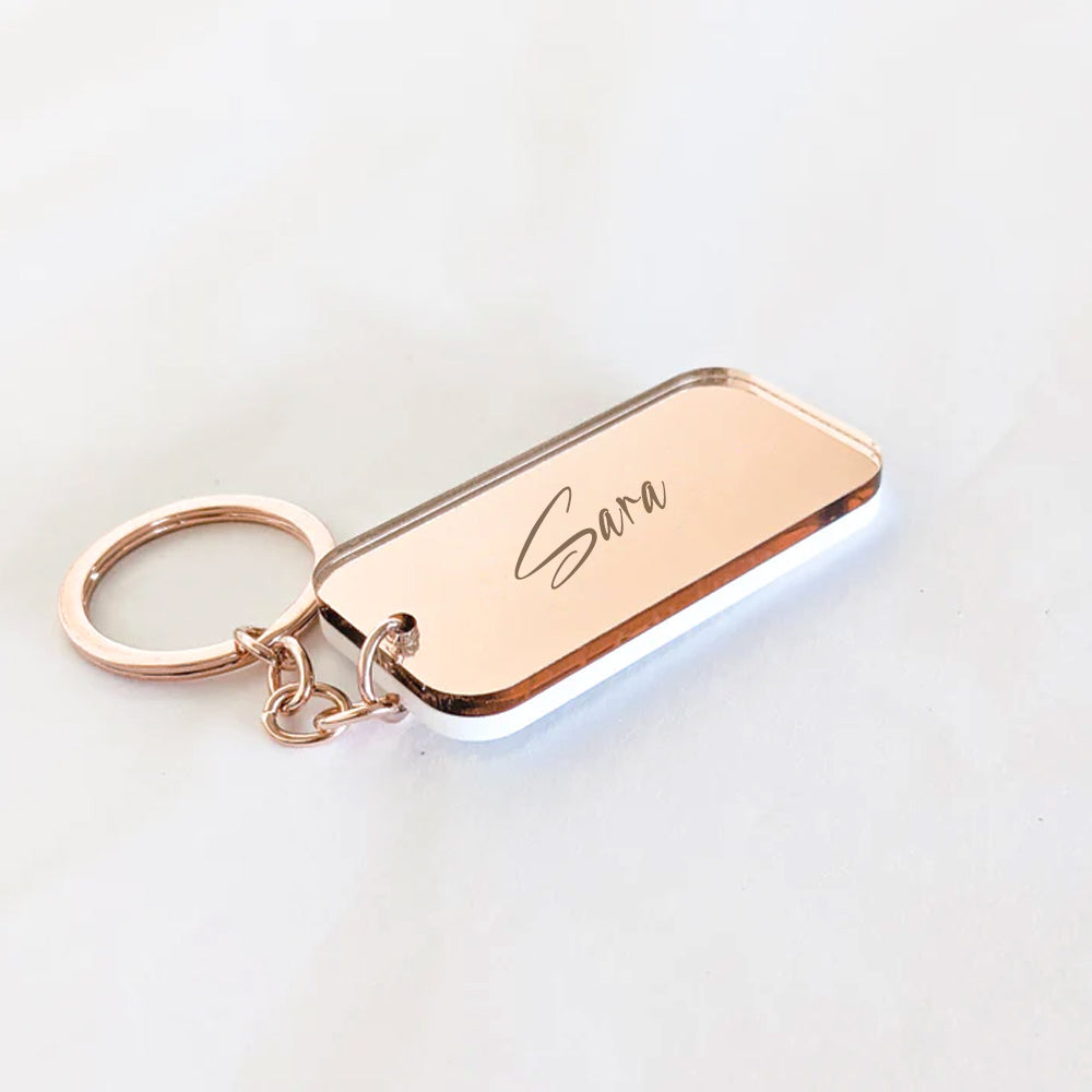 Multi-layer Name Engraved Keychain