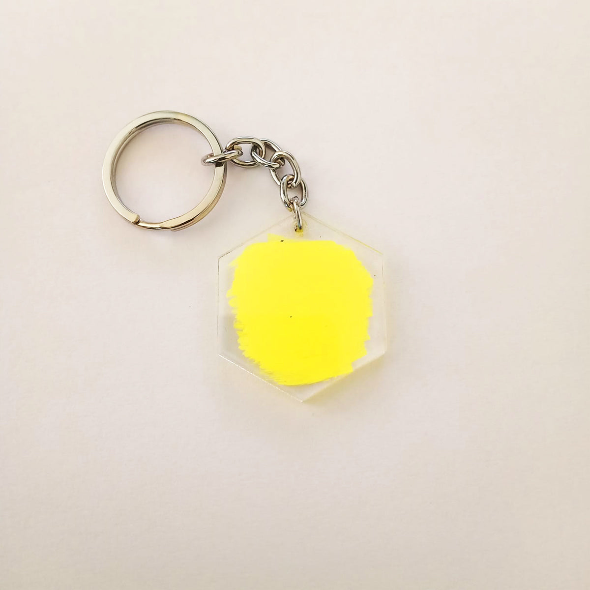 Personalize Letter Octagon Shape Keychain